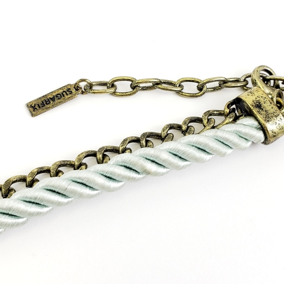 BaubleBar Edgy Statement Necklace Lime Green Pop - Picture 6 of 8